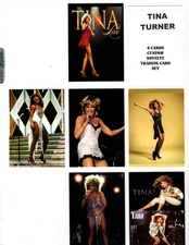 TINA TURNER     CUSTOM   NOVELTY TRADING CARD 6 CARDS   SET