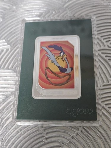 Looney Tunes Road Runner 1 Oz .999 Silver Colorized Bar Agoro Limited 242/250