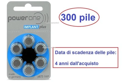 POWER-ONE 300 pile batterie Power one 675 Implant plus per impianto cocleare Cochlear