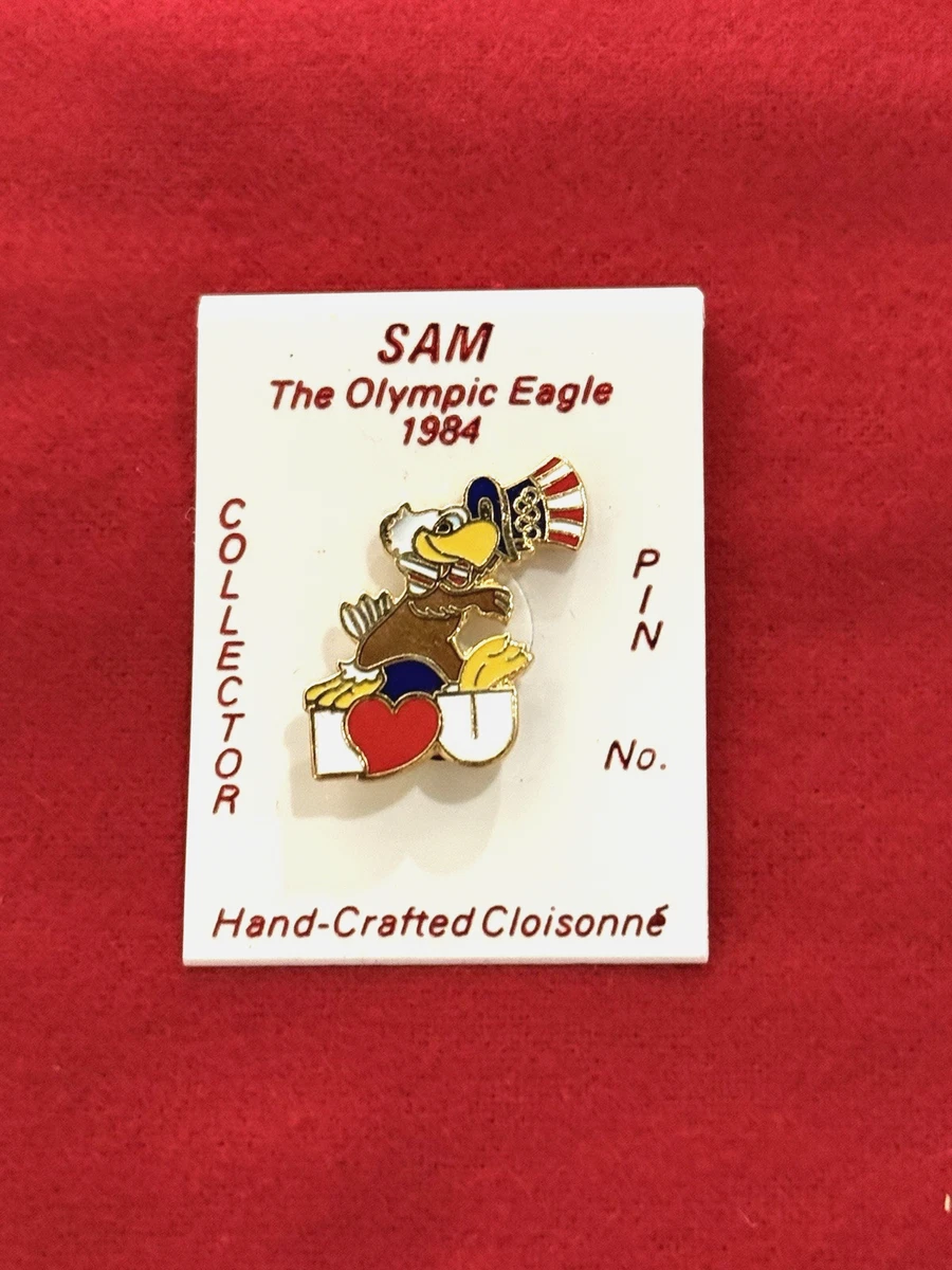 Broche Souvenir Jeux Olympiques Los Angeles 1984 - Sam L'aigle Haltérophilie