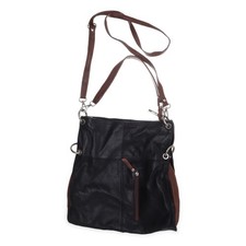 Free for Humanity, Umhängetasche, Damen, Schwarz/Braun, 29, 5, 31 cm #mbX