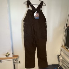 Bass Creek Workwear Insulated Overalls Brown Size Large NEW