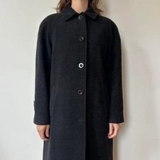 Jones New York Women  s Ellen Tracy Full Length Wool Alpaca Coat Black Gift