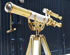 Vintage Brass Telescope with Tripod  Nautical Decor  Maritime Spyglass  Antiq