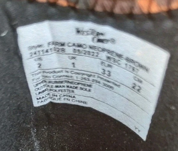 Western Chief Youth Size 2 Black & Brick Color Rain Boots Cowboy Style - Image 4 of 4