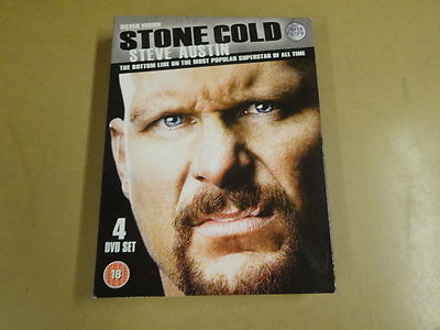 4-DISC DVD BOX / STONE COLD - STEVE AUSTIN - THE BOTTOM LINE ON THE MOST...