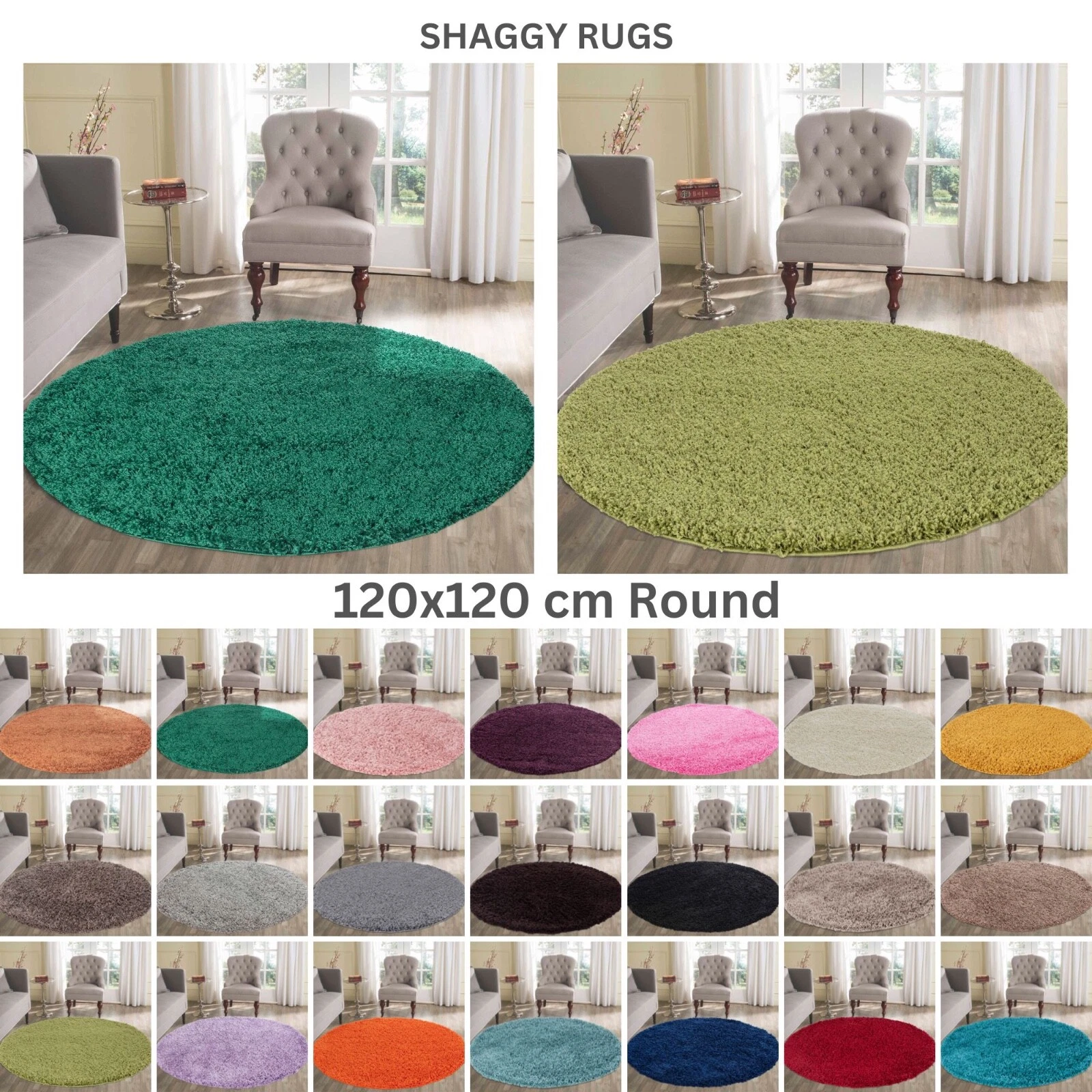 Shaggy Rugs Circular Round Rugs Living Room Soft Pile
Opens in a new window or tab