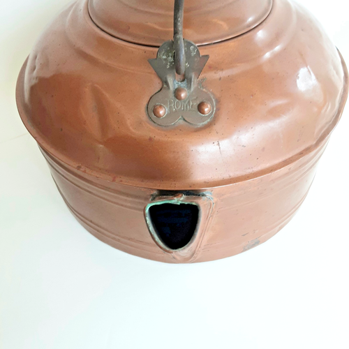 Vintage Copper Tea Kettle w/Wooden Handle, Large Size 9.5” Diameter Tea Pot - 第 9/11 張圖片
