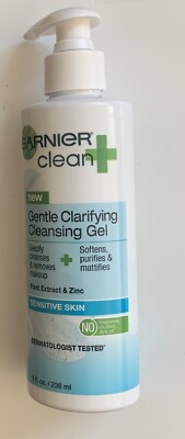 GARNIER Gentle Clarifying Cleansing Gel Sensitive Skin 8 oz Face Wash