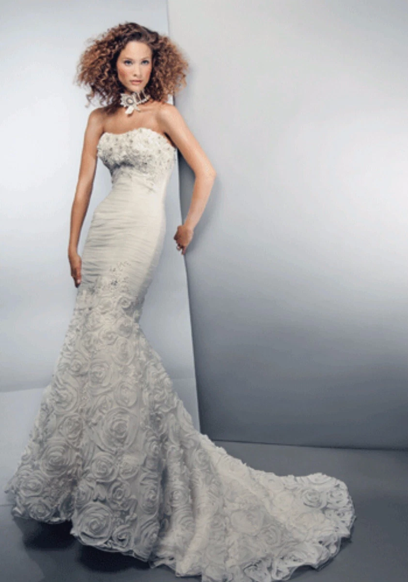 💟 Alfred Sung Wedding Dress Size 8 RETAIL $2600 ~ Over 50% Off! Excellent  Cond | eBay