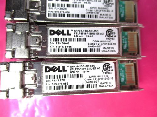 Lot of 12 Dell SFP28-25G-SR-85C 25GBE TRANSCEIVER MODULE HHHHC - Picture 3 of 7