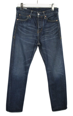 Kings of Indigo Lucius Dark 3D High Rise Straight Herrenjeans W28/L32 Knopf Fly