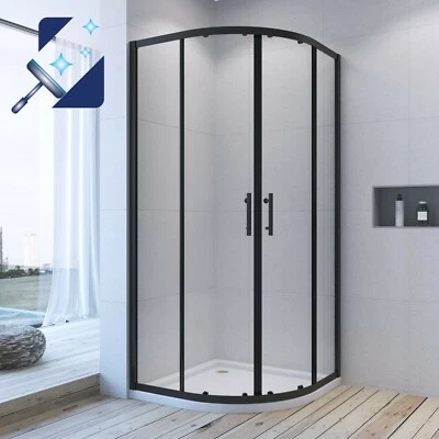 AQUABATOS 90x90x195cm Duschkabine Viertelkreis Schiebetür Duschabtrennung Duschtrennwand