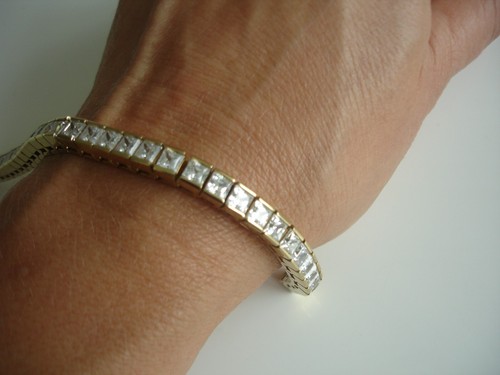 Pierre Lang Tennisarmband Smilie Armband gold GO Zirkonia OVP - Bild 6 von 6