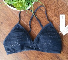 NWT PILYQ Atlantis Sequined Gidget Halter String Bikini Top Women's Large
