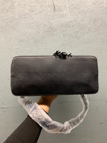 French Connection Alana Tote Black Faux Leather Suede Tassel Handbag NWT - Picture 7 of 12