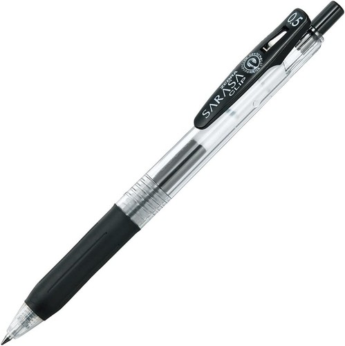 Zebra Gel Ball Pen Sarasa Clip 0.5 BLACK (5 unit pack) - Picture 2 of 3