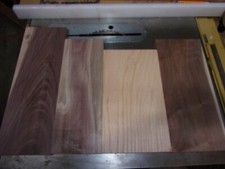 4 PC 3 PC WALNUT 1 PC RED OAK WOOD BOARDS KILN DRIED LOT 131P FLAT CLEAR
