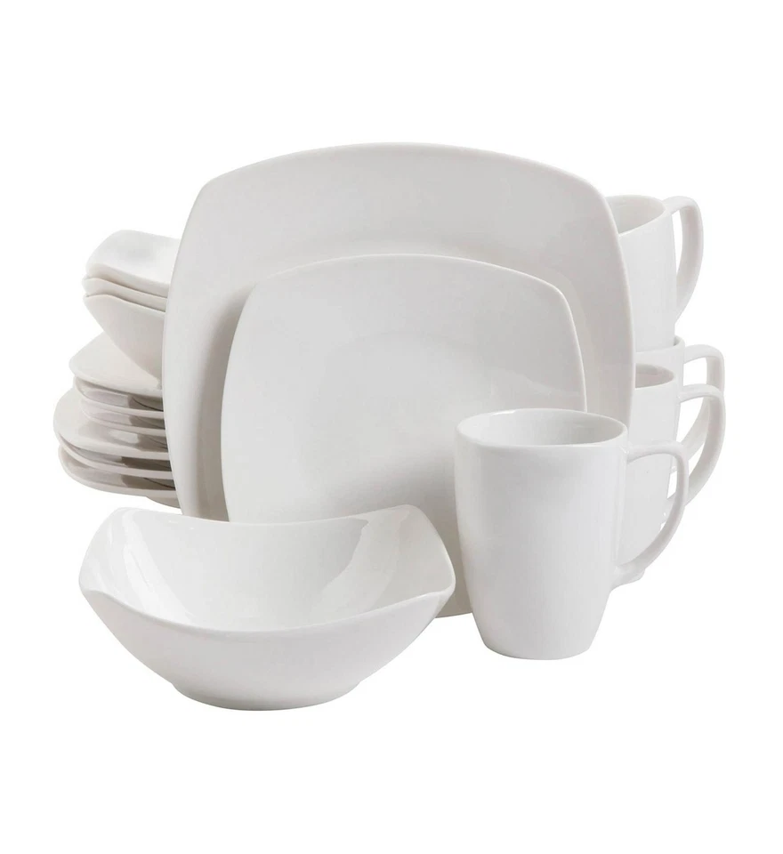 Gibson 290623 Zen Buffetware Square Dinnerware Set - 16 Piece - Image 2 of 2