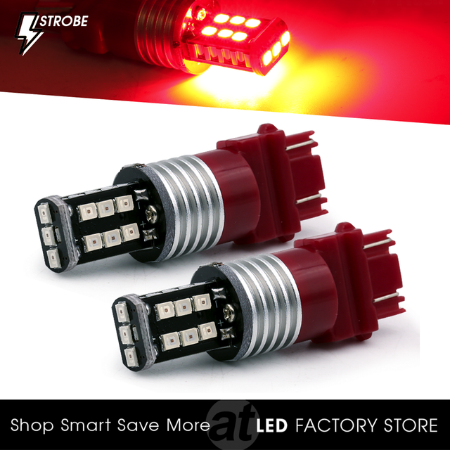 3157 LED Red Strobe Flash Brake Stop Parking Rear Light