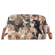 Signare Tapestry Small Crossbody Bag for Women Pouch Bag Pet Cat Design