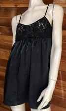 VINTAGE VAL MODE BLACK SIZE SMALL BABYDOLL NIGHTGOWN   #10379