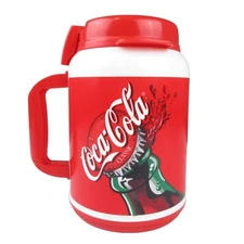 Vintage COCA-COLA Jumbo 64 Oz Insulated Travel Mug w/ Lid by Whirley MM64 2001