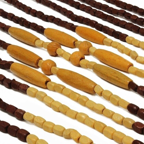 180 X 90cm Wooden Beaded Bamboo Door Curtain Summer Blind Screen UK - Picture 2 of 3