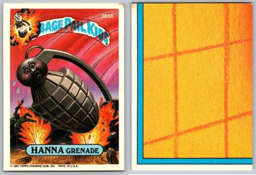 1987 Topps Garbage Pail Kids carte GPK série originale 9 OS9 HANNA Grenade 365b - Photo 1/1