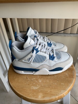 2024 Nike Air Jordan 4 Retro Military Blue White HF4281-141 Youth