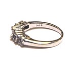 14k white gold .47ct Natural diamond cluster ring womens band antique 4.5g 7 — photo 4