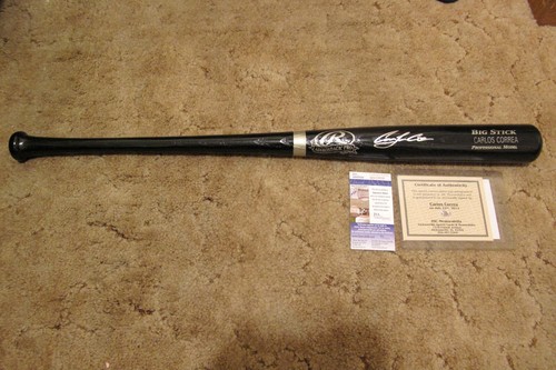 Carlos Correa Autographed Signed Rawlings Adirondack Black Baseball Bat JSA COA - Picture 4 of 11