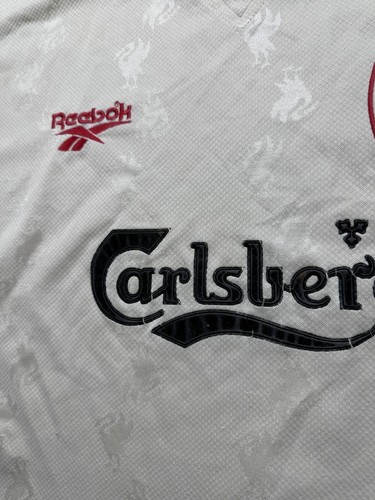 FC Liverpool 1996/97 1997 away Reebok jersey shirt camiseta vintage ecru 42-44 L - Picture 5 of 15