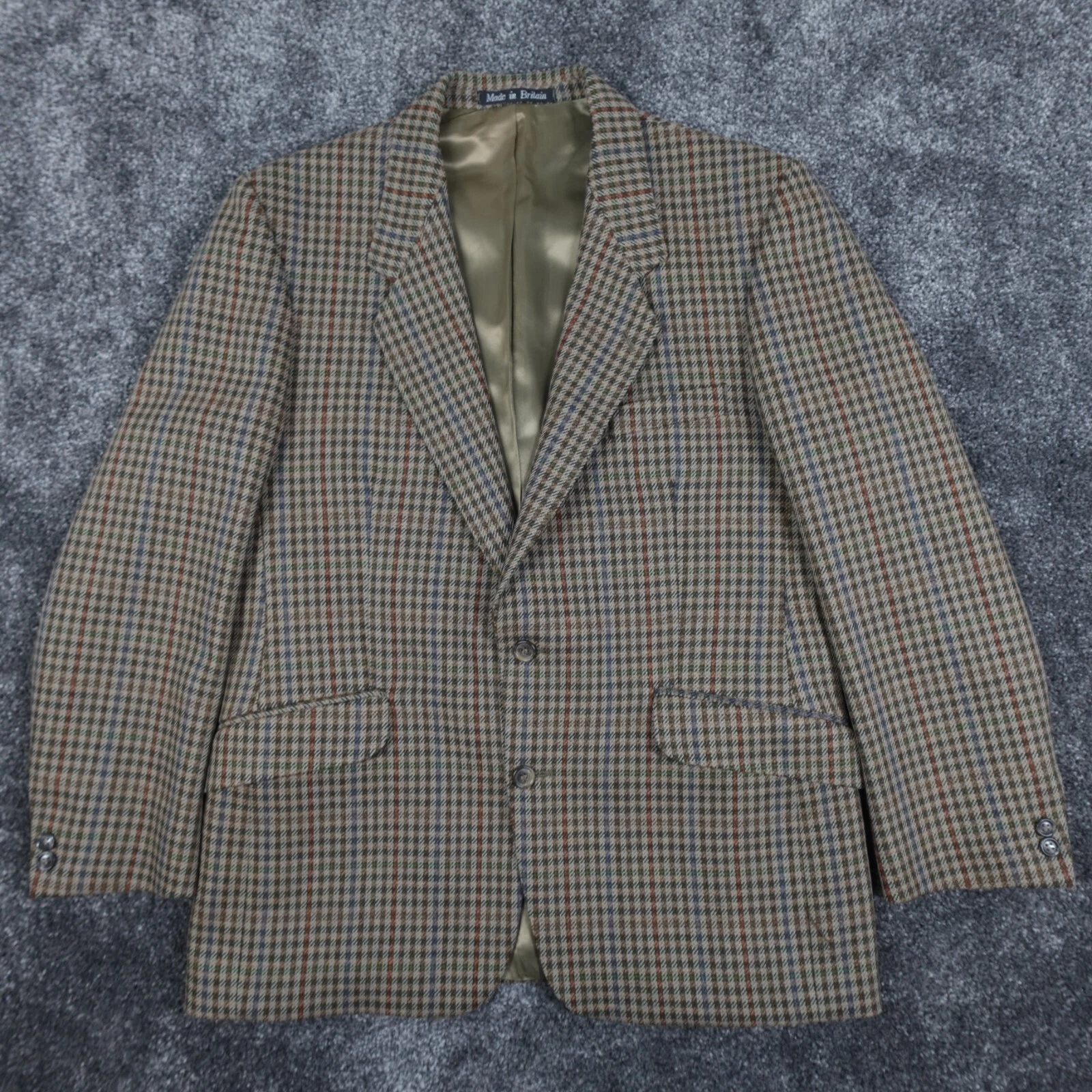Veste blazer homme Brook Taverner taille 40 S Saxe Supreme fabriqué au Royaume Uni laine vintage