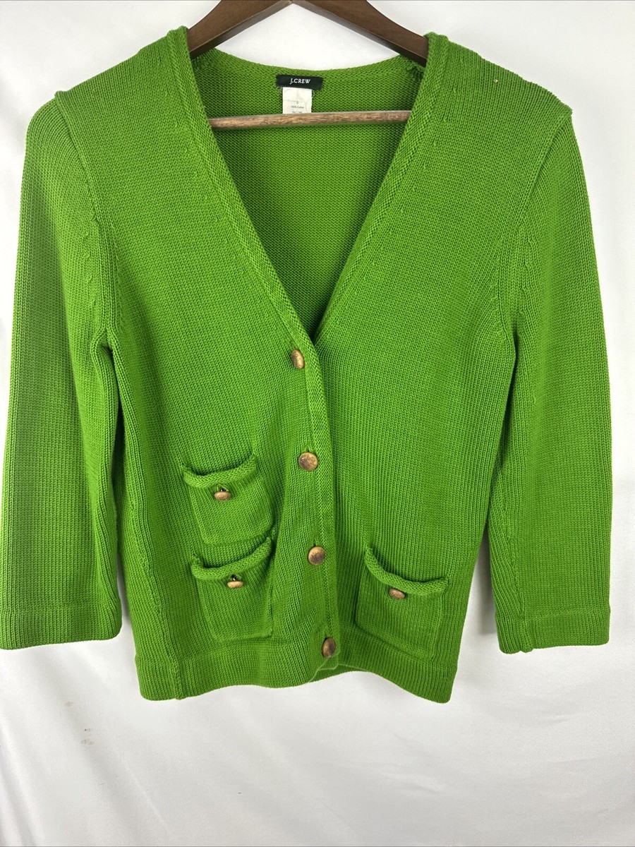 Cardigan Poshmark J Crew CREW V-neck Womens Green Cardigan Jacket - Main Image