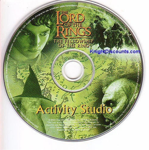 LORD OF THE RINGS ACTIVITY STUDIO Fantasy Puzzle Brain Game Fellowship CDrom NEW - Image 2 of 2