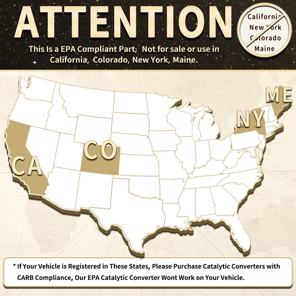 For Volkswagen Golf 2.5L 2010-2011 Rabbit 2.5L 2006-2009 Catalytic Converter EPA - Image 2 of 4