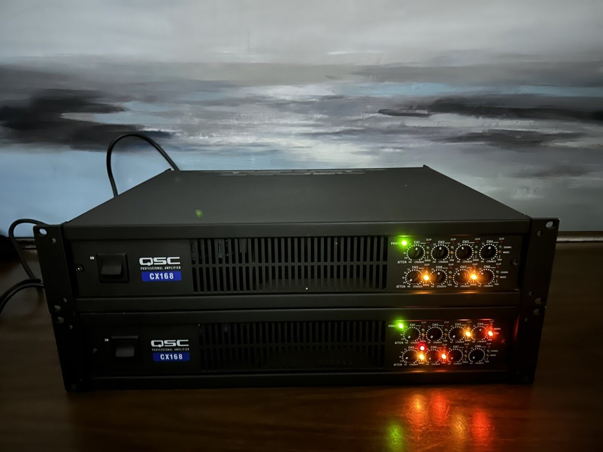 QSC CX168 パワーアンプ 130ワット 8チャンネル 4オーム 3ピン Price(1) QSC CX168 Professional Amplifier Parts Repair Not