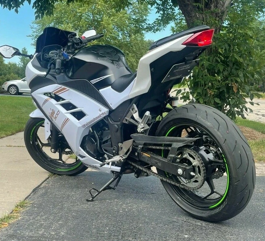 Kawasaki Ninja 300 GUARDABARROS ELIMINADOR COLA ORDENADO 2013-2017 NEGRO FRONTAL Foto 3 de 4