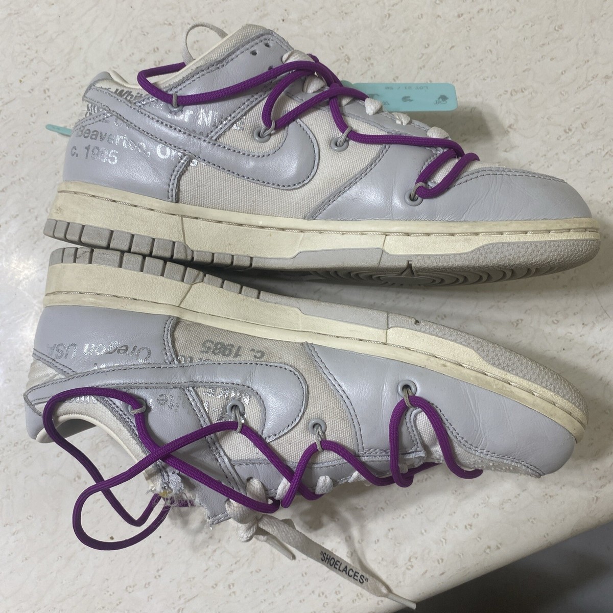 Size 8 - Nike Off-White x Dunk Low Lot 21 of 50 195240885057| eBay