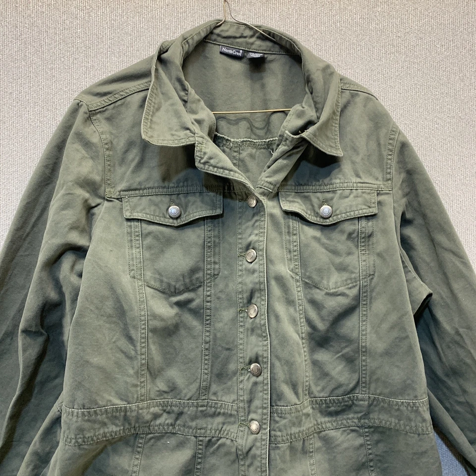 VTG North Crest Button Up Shirt Womens 2X 18W-20W Long Sleeve 100% Cotton - Image 3 of 4