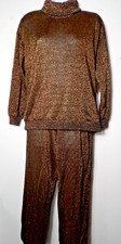 Christian Dior Loungewear Vtg Small Womens Outfit Pant Shirt Turtle Semi Sheer