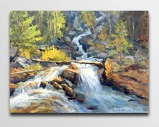 Plein air painting Original art Impressionism Oil on canvas by E Chernyakovsky