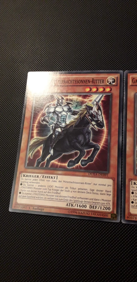Yu-Gi-Oh! 3x Gaia, der Mitternachtssonnen-Ritter, DUEA-DE091, Common, 1. A., EX - Bild 2 von 4