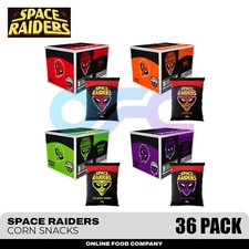 Space Raiders Corn Snacks 25g Individual Bags Bulk Box Pickled Onion Beef BBQ