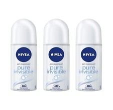Nivea Pure Invisible Roll-on Deodorant Clean Gentle Fresh 48H Protection 3-Pack