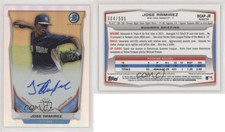 2014 Bowman Prospect Auto Chrome Refractor /500 Jose Ramirez #BCAP-JR Auto