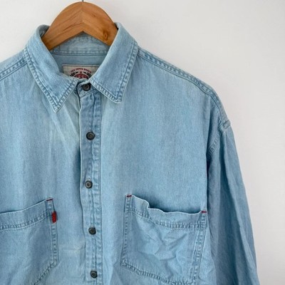Vintage Bugle Boy Langarm Jeanshemd Gr. XL