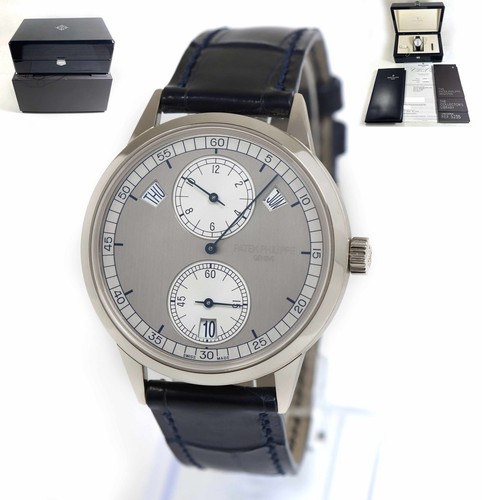 Patek Philippe Annual Calendar Regulator 5235G 40MM Silver 18K Wg Box Papers