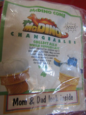 McDonald's PREMIUM Vintage NIP Plastic McDINO Dinosaur ICE CREAM CONE TOY - 1990